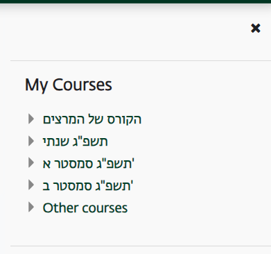 My courses block
